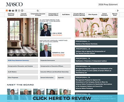 Masco Corporation Proxy Statement
